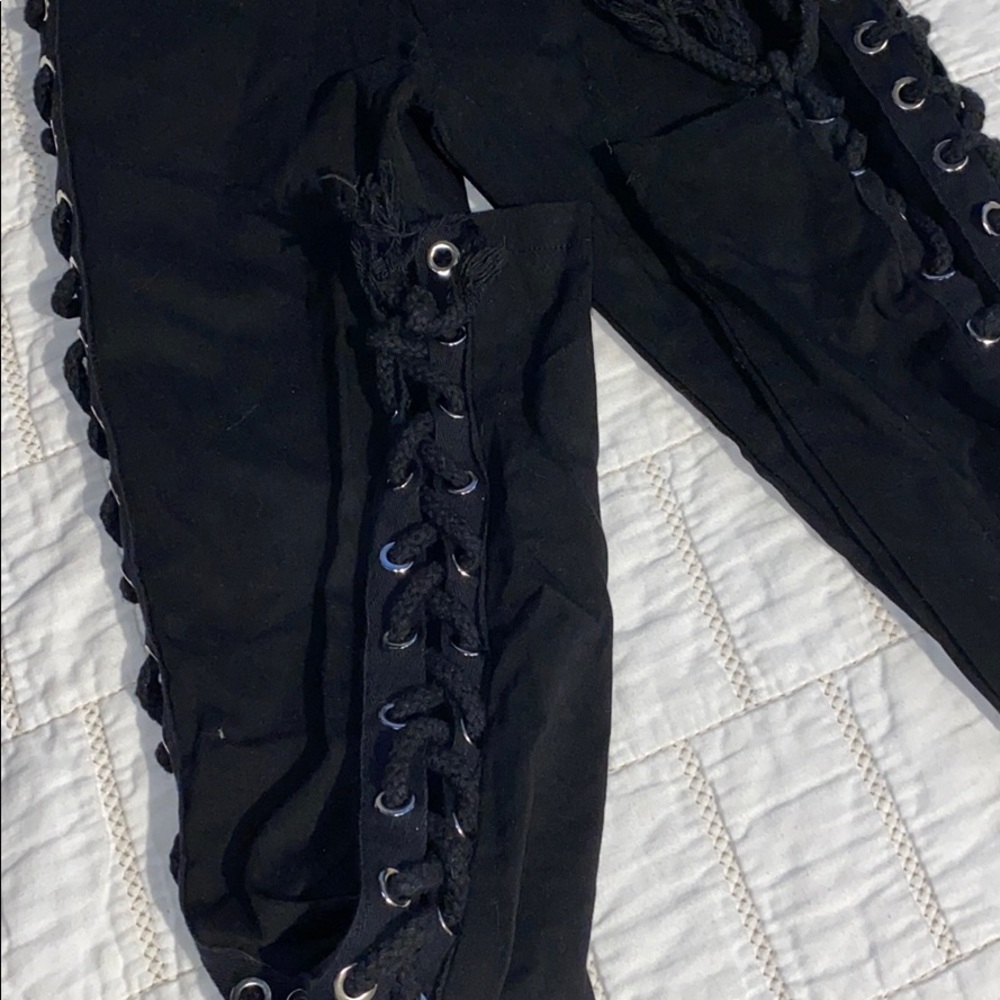 Black string pants - Picture 3 of 7